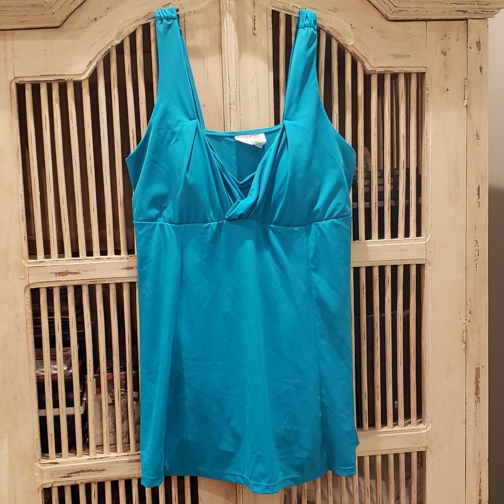 Roaman's One Piece Swim Dress with padded cups